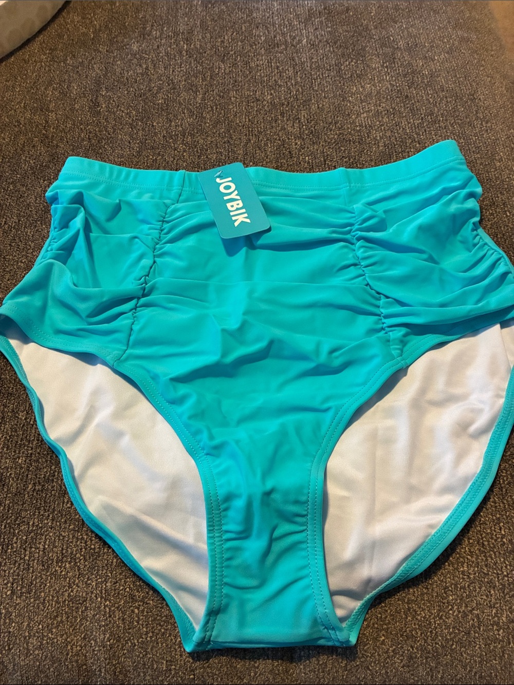 Joybik Turquoise High-Waist Swim Bottoms size Large